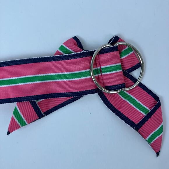 Womens Preppy Grosgrain Band Belt with Large Bow Pink Navy Green Y2K Barbie S/M - Picture 10 of 10